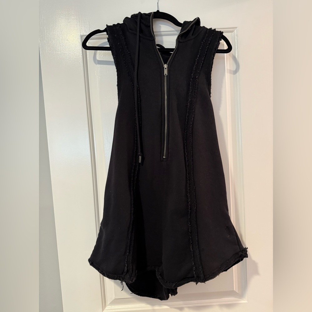 FP Movement by Free People Black Sleeveless Romper